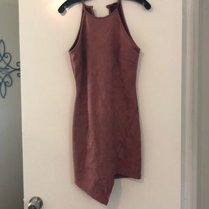 Faux suede dress